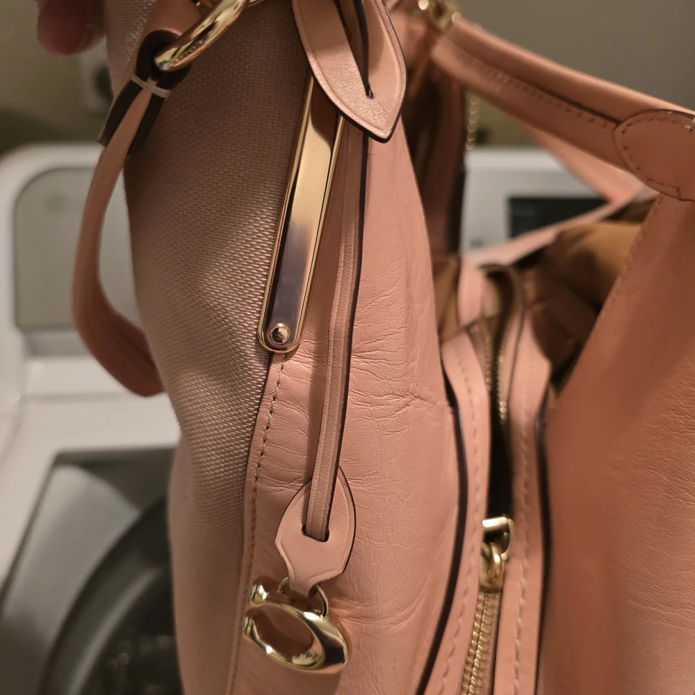Coach Blush Pink Shoulder Bag with Gold Accents - Picture 9 of 11